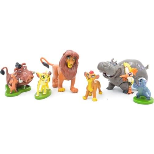 Disney 6pcs/set 4-7cm The Lion Guard Kion Beshte Ono Fuli Bunga Lion King PVC Action Figures Toys Baby Toys Gifts For Childrens