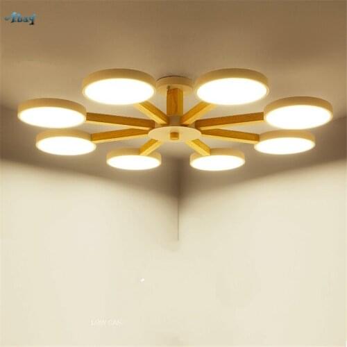 Nordic Wooden Elegant Pendant Lights for Living Room Bedroom Study Hall Dinner Table Tea Shop Loft Decor Modern Design Lamp Led