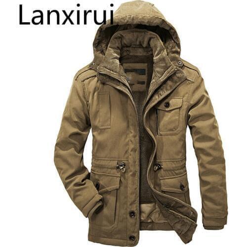 Winter Jacket Men Casual Thicken Warm Minus 40 Degrees Cotton-Padded Jackets Mens Hooded Windbreaker Parka Plus size 4XL Coat