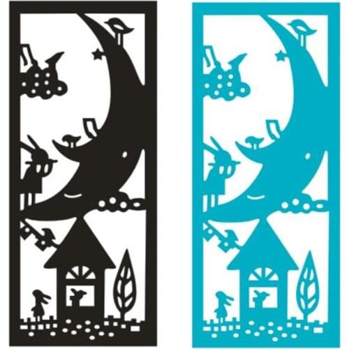 Metal Moon bookmark paper die cutting dies for Scrapbooking/DIY Easter wedding Halloween Easter card