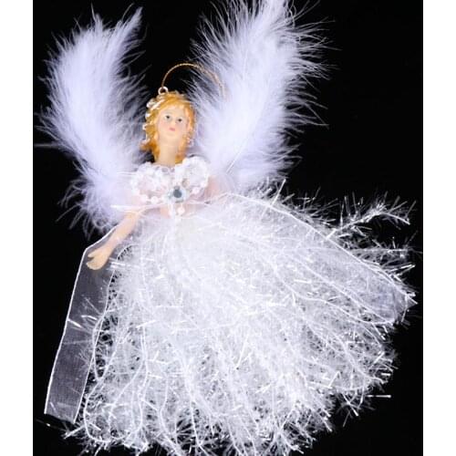 Cute Christmas Angel Hanging Pendant Lovely Plush Doll Pendant Ornament Party Supplies for Home Christmas Tree