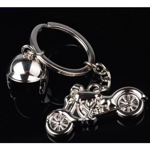 Fashion Men Cool Motorcycle Pendant Alloy Keychain Car Key Ring Key Chain Gift Gold Ingot Knots Tassels DIY Jewelry Decorative