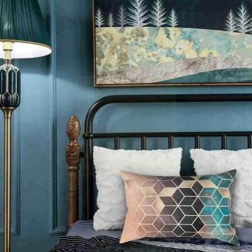 30*50cm Marble Pattern Fashion Simple Throw Pillowcase Rectangular Cushion Sofa Pillow Bed Case Z5W1