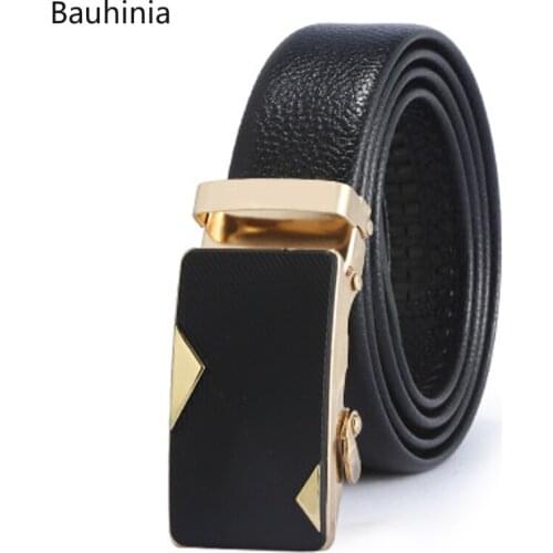 2021 New Top Quality Metal Automatic Buckle Mens Business Mens Black Belt Simple Buckle Business Belt