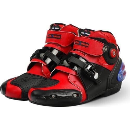 Microfiber Racing Shoes Unisex Motocross Boots Anticollision Anti-Skid Motorcycle Protective Motorbike Equipment All Season