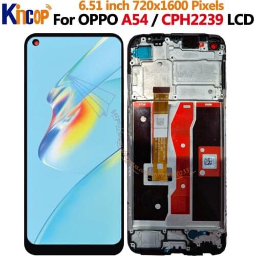 Original Screen for Oppo A54 LCD DisplayTouch Screen Digitizer CPH2239 Replacement Parts New For Oppo A54 LCD Screen With Frame