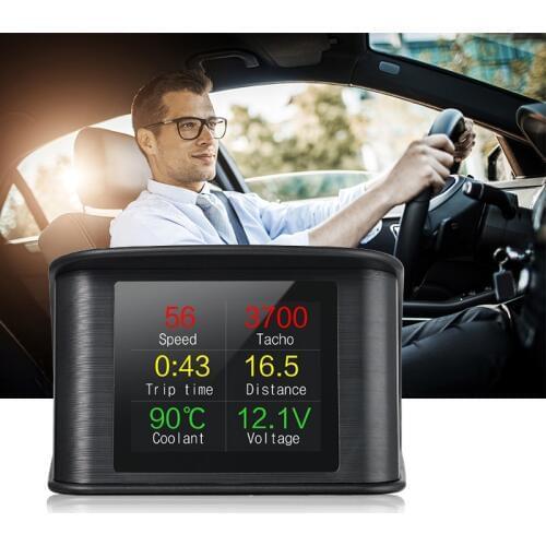 Universal HUD P10 Car Head Up Display Speed Projector OBD2 Speed Projector Hudway Drive Computer Digital Speedometer Display