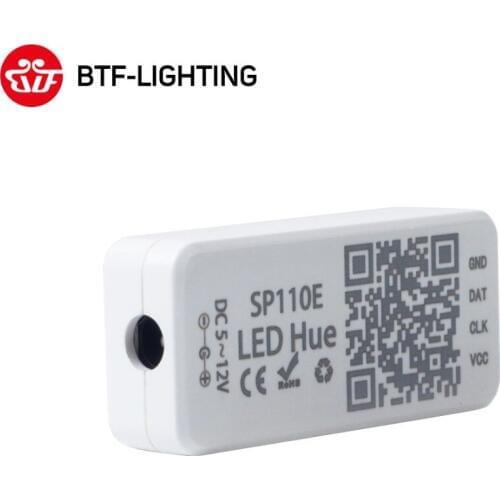 SP110E Bluetooth Controller DC5-12V For WS2812B SK6812 RGB/RGBW Magic Lights LED Pixel Strip Smart Phone APP Control IOS/Android