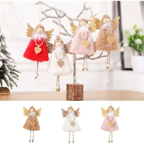 Christmas Gift Xmas Tree Hanging Pendant Angel Doll Ornament Home Table Decor Ornament Christmas Decoration Dropship