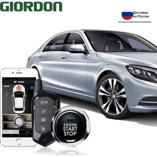 SmartPhone Control PKE Car Alarm System Kit Smart Passive Auto Central Locking Car Door Keyless Push Remote Button 900A