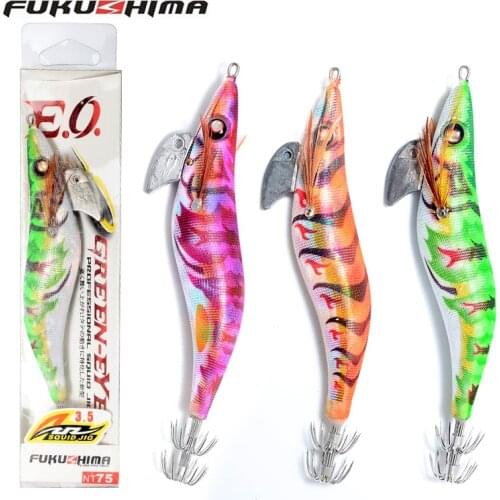 Taiwan FUKUSHIMA luminous soft squid silk needle false EO wooden leg, shrimp, squid hook bait ink squid hook