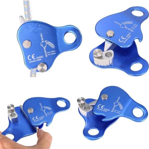 Outdoor Climbing Protective Ascender 220LB Climbing Belay Device Rope Grip Outdoor Climbing Rigging 8-13MM Rope