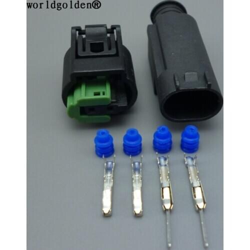 Worldgolden 2 Pin/Way Water Temperature Sensor Auto Male Female Connector For BMW Buick 1-967644-1 968405-1 1-967570-3