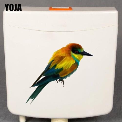 YOJA 19.5X24.9CM Modern Art Bird Toilet Decal Wall Sticker Living Room Home Decor T3-1185