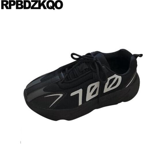 Creepers platform shoes elevator lace up women sneakers trainers muffin 2019 gray casual shallow thick sole black wedge designer