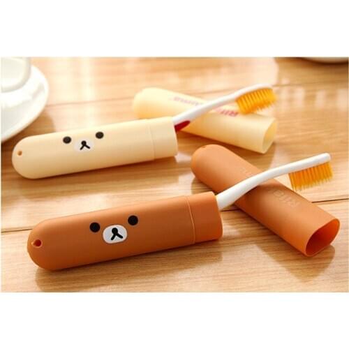 1PC Cute Toothbrush Box Bath Product Protect Toothbrush Case Holder Camping Portable Cover Travel Hiking Storage Box JE 0648