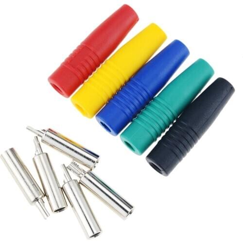 10PCS 10A 4mm Banana Female Jack Solder Plug Connector 4mm Banana Socket Adapter Extension Non-Insulated Banana Plugs Coupler