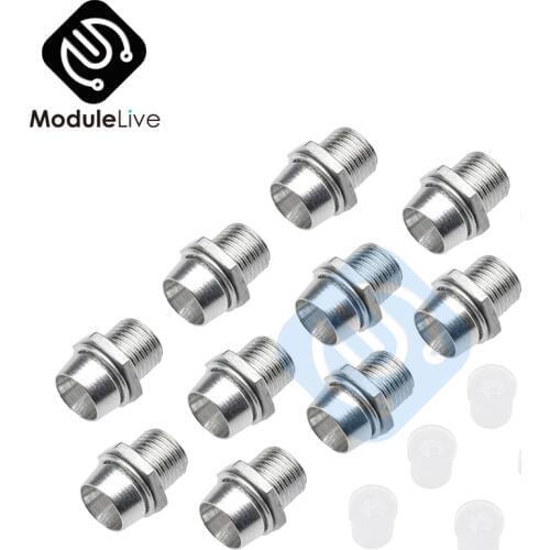 10PCS 5MM Chrome Silver Metal Bezel LED Holder Mount Panel Display Base Rubber