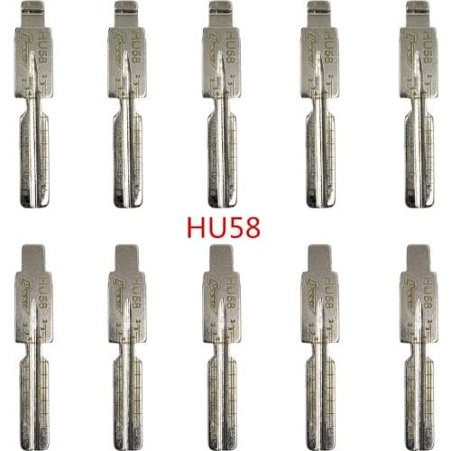 10pcs/lot HU58 Uncut Engraved Line Car Remote Key Blade with Scale 18# NO.18