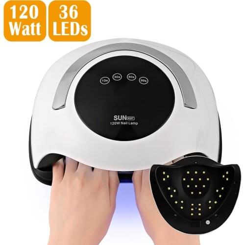 120W UV LED Lamp For Drying Nail Manicure Lamp For Curing All Gel Nail With Sensor LCD Display Professional Nail Salon Tools