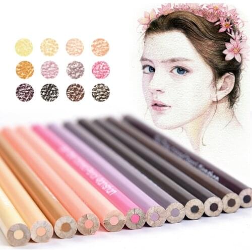 3sets Colored Pencils Professional Artist Drawing Kit with 12 Metallic 12 Macaron Color 12 Skin Tones Painting Supplies