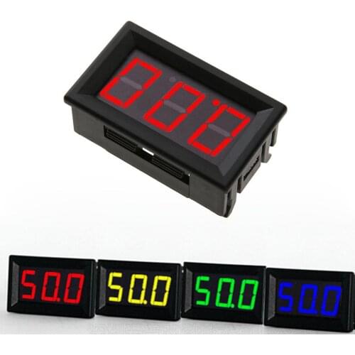 0.56in Mini DC 0- 100V 3-Wire Voltmeter LED Display Digital Panel Meter Superior Chip Digital Voltage Measuring Instrument
