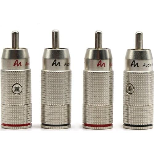 4pcs Audio Note AN-PX Rhodium plated RCA plug , audio RCA connector plug,hifi interconnect cable jack