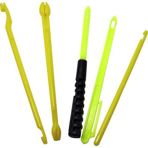 5pcs/set Fish Unhook Extractor Detacher Remover Tools Plastic Hook Remover Disgorger Knot Picker 13.5-15cm Carp Fishing Tools