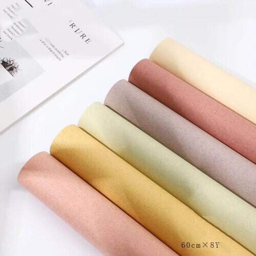 60cmx8yards Kraft Papers Bouquet Floral Art Florist Flower Wrapping Paper Roll Flower Shop Bouquet Packaging Material Supplys