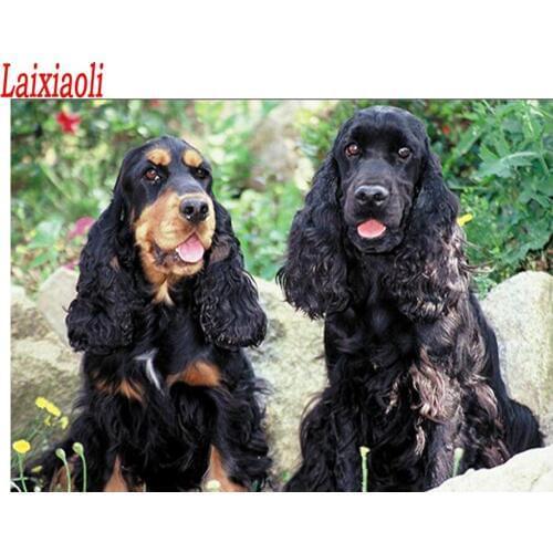 DIY Diamond Painting cute puppy Cross Stitch Kits British cocker spaniel Diamond Mosaic Embroidery 5D Square dog hobby Handmade