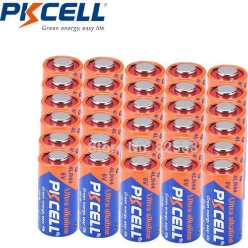 30Pcs PKCELL Battery 4LR44 476A 4A76 PX28A L1325 A544 28A Alkaline Primary Batteries 6v For Remote Control Laser Pen Stop Bark