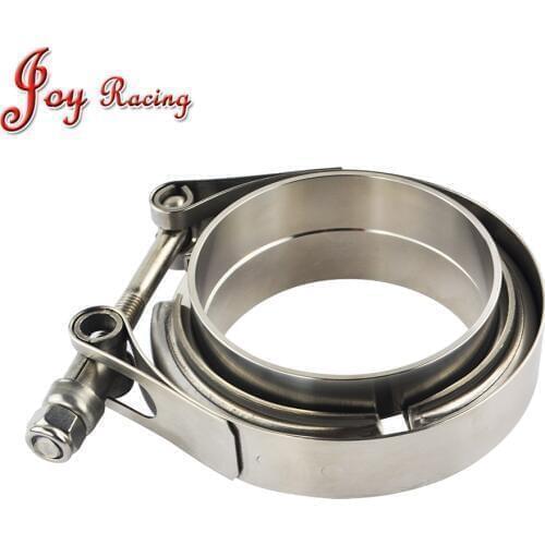 Free shipping 1.5" 1.75" 2" 2.25" 2.35" 2.5" 2.75" 3" 304 Steel Stainless Exhaust V Band Clamp Flange Kit Flat Flange Type