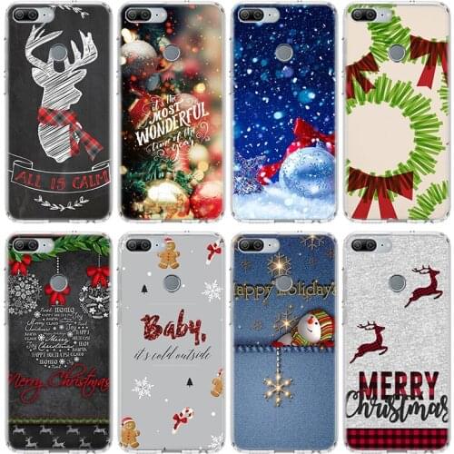 Merry Christmas gift Case For Huawei Honor 10 9 20 Lite 9X 8X 8A Pro 7A 7X Y5 Y6 Y7 Y9 2019 V20 V30 Soft Phone Cover Coque