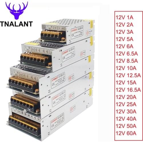 DC 12V Lighting Transformer Power Supply Adapter dc12v 3A 5A 6.5A 8.5A 10A 12.5A 15A 16.5A 25A 40A 50A 60A LED Driver
