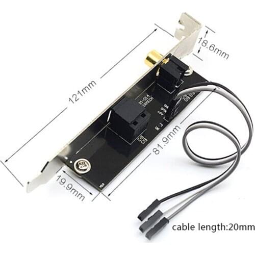 For SPDIF Optical And RCA Out Plate Cable Bracket For Asus Msi Gigabyte Motherboard