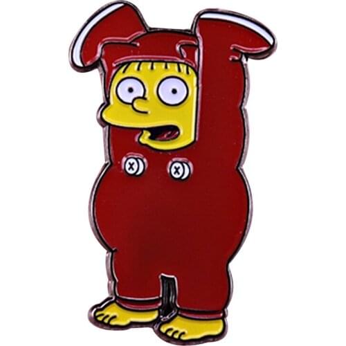 Cute Ralph Wiggum Matt Groening Springfield resident oddball enamel pin homer anime brooch badge