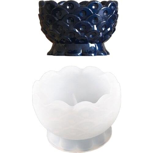 Resin Molds Silicone DIY Round Bowl Resin Moulds For Art Pot Candy Pot Flower Pot Tableware Crystal Epoxy Mold