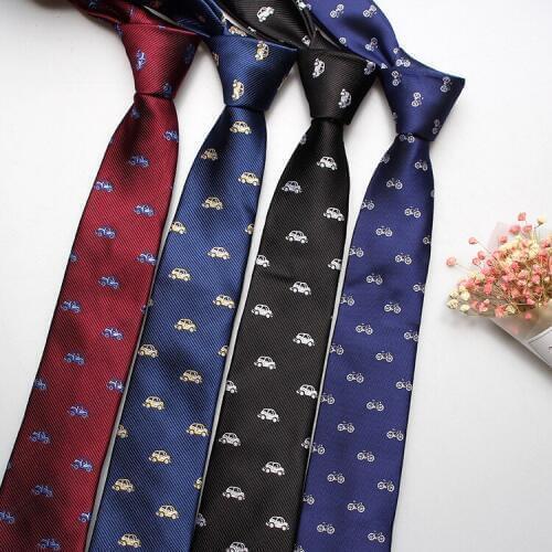 Linbaiway Cartoon Polyester Neck Ties for Mens Wedding Dress Tie Slim Skinny Cravate Business Corbatas Polyester Neckties