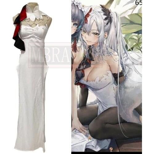 Azur Lane HMS Drake Cosplay Costume Chinese New Year Cheongsam Halloween Christmas Party Uniform Custom Made Any Size