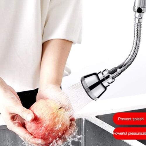 Kitchen faucet hot and cold universal joint swivel household pressurized copper wash basin with swivel spray nozzle nozzle
