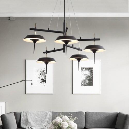 Nordic living room lamp light luxury round dining room chandelier modern simple household bedroom lamp lighting