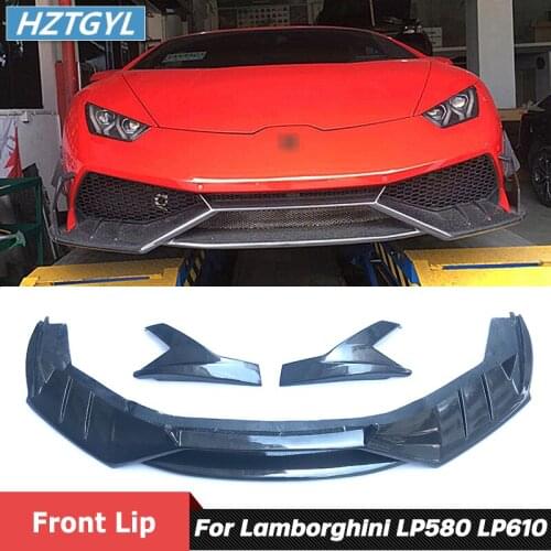 M Style Carbon Fiber Or FRP Front Bumper Lip For Lamborghini Huracan LP580 LP610 2015-2018