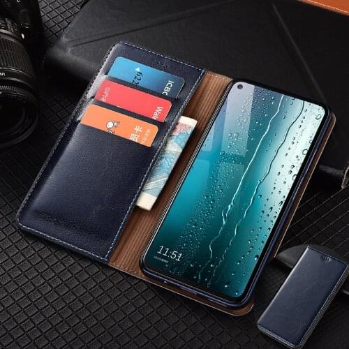 Magnet Natural Genuine Leather Skin Flip Wallet Book Phone Case Cover On For Samsung Galaxy A52 A72 2021 4G 5G A 52 72 128 GB