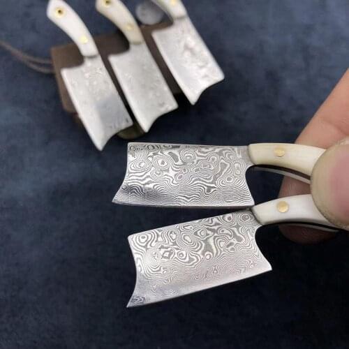 Mini model High Quality Fruit Paring Slicing Knife Japanese VG10 Steel Sharp Kitchen Knives Damascus Cut G10 Handle