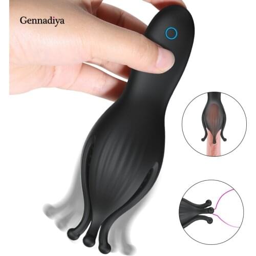Male Masturbator Penis Massage Vibrator for Men Dick Stimulator USB Charge Body Massage Toys Waterproof Adult Toy for Men