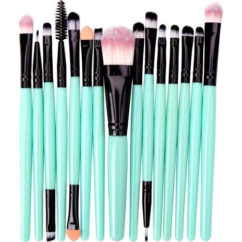 15Pcs Professional Eye Makeup Brush Complete Kit Beauty Cosmetics Brush Set Eyeshadow Eyebrow Makeup Tool Set