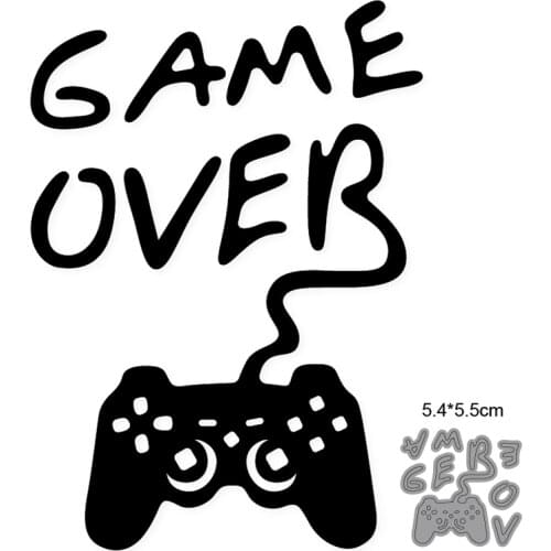 2020 new Craft dies Gamepad Game Over Metal Cutting Dies Stencils for DIY Scrapbooking dies Embossing Album Paper Cards Album