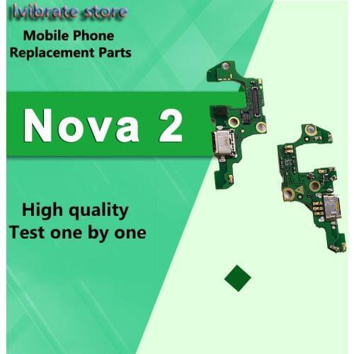 New For Huawei Nova 2 USB Charger board Port Flex Cable cover For Huawei Nova2 Dock Connector Charging Port board replacement