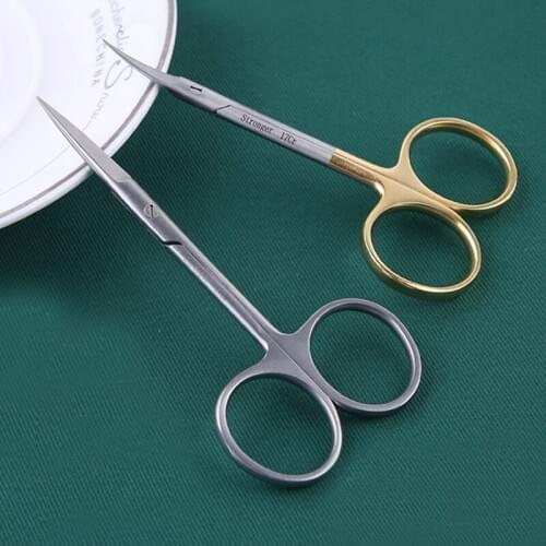 Stainless steel ophthalmic scissors embedding double eyelid 10CM fine cut suture scissors beauty plastic equipment tools