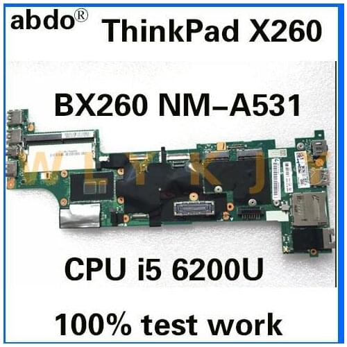 Suitable for Lenovo ThinkPad X260 notebook motherboard CPU i5 6200U 100% test work FRU 01EN207 01EN194 01HX028 01HX041 01HX027